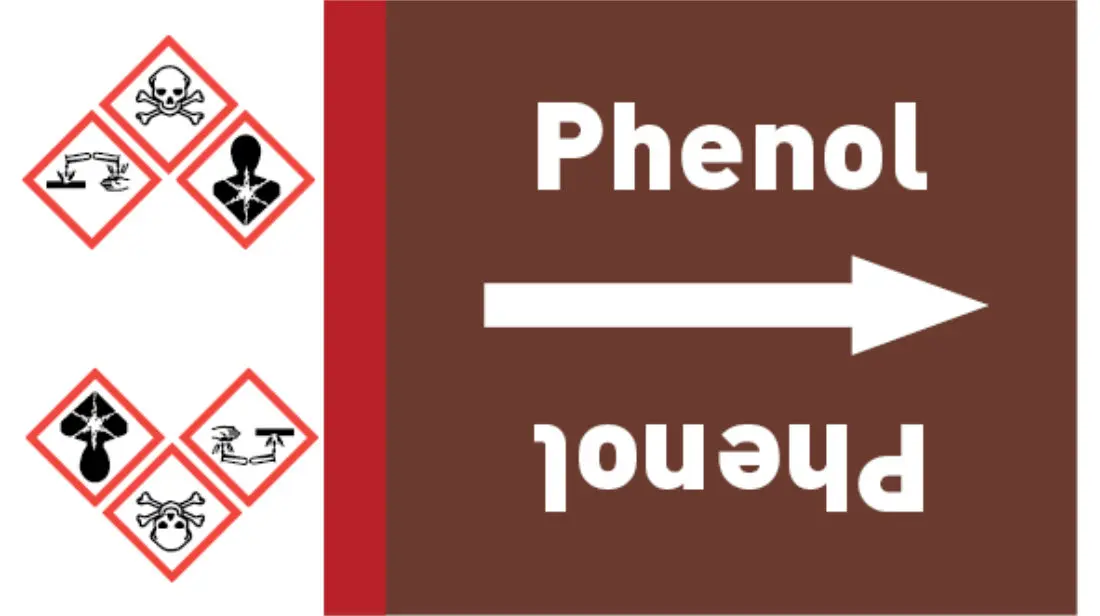 Kennzeichnungsband Phenol braun/weiß bis Ø 50 mm 33 m/Rolle Kennzeichnungsband Phenol braun/weiß bis Ø 50 mm 33 m/Rolle