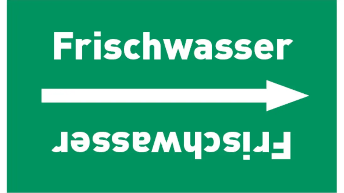 Kennzeichnungsband Frischwasser grün/weiß bis Ø 50 mm 33 m/Rolle Kennzeichnungsband Frischwasser grün/weiß bis Ø 50 mm 33 m/Rolle