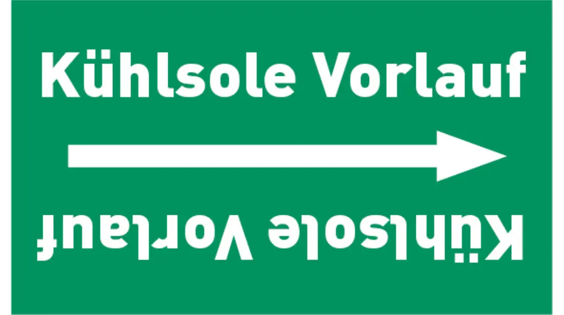 Kennzeichnungsband Kühlsole Vorlauf grün/weiß bis Ø 50 mm 33 m/Rolle