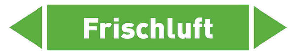 Pfeil Frischluft grün/weiß 215x40 mm