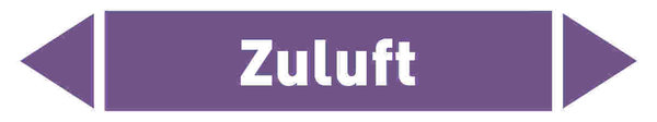 Pfeil Zuluft violett/weiß 215x40 mm