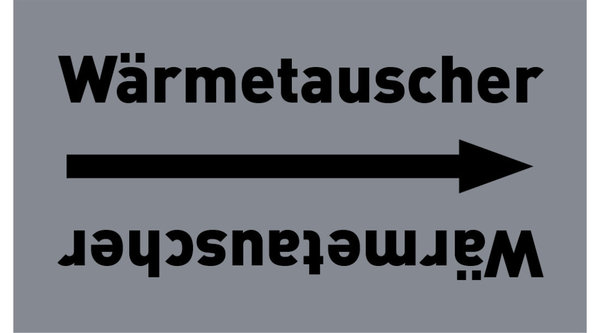 Kennzeichnungsband Wärmetauscher grau/schwarz, ab Ø 50 mm 33 m/Rolle
