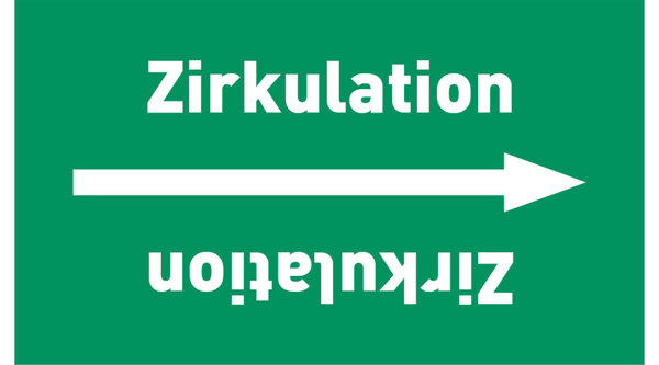 Kennzeichnungsband Zirkulation grün/weiß, ab Ø 50 mm 33 m/Rolle