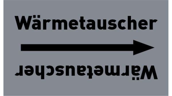 Kennzeichnungsband Wärmetauscher grau/schwarz, bis Ø 50 mm 33 m/Rolle