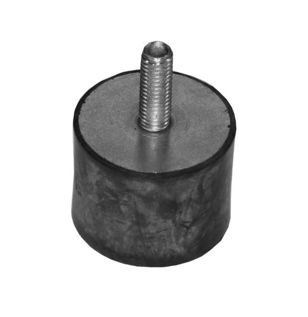 Gummi-Metall-Puffer Ø 40 mm; Höhe 30 mm; eins. Gewinde M8x23 mm; eins. Innengew. M8x8 mm