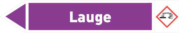 Pfeil links Lauge violett/weiß 215x40 mm