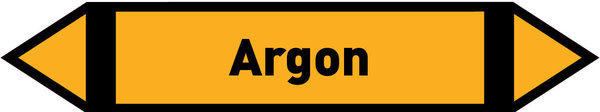 Pfeil Argon gelb/schwarz 215x40 mm