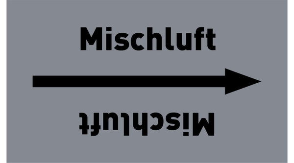 Kennzeichnungsband Mischluft grau/schwarz ab Ø 50 mm 33 m/Rolle