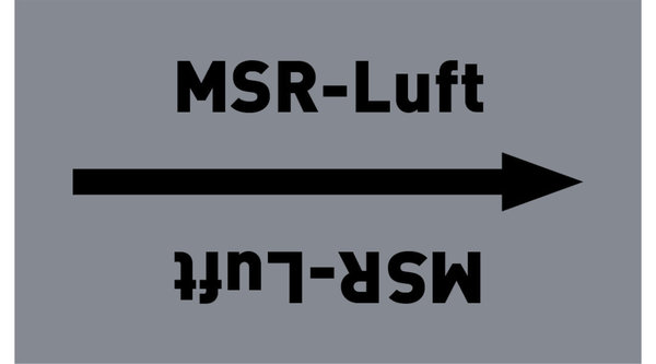 Kennzeichnungsband MSR-Luft grau/schwarz ab Ø 50 mm 33 m/Rolle