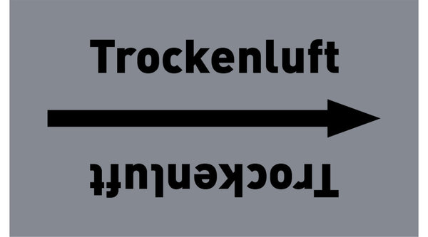 Kennzeichnungsband Trockenluft grau/schwarz ab Ø 50 mm 33 m/Rolle