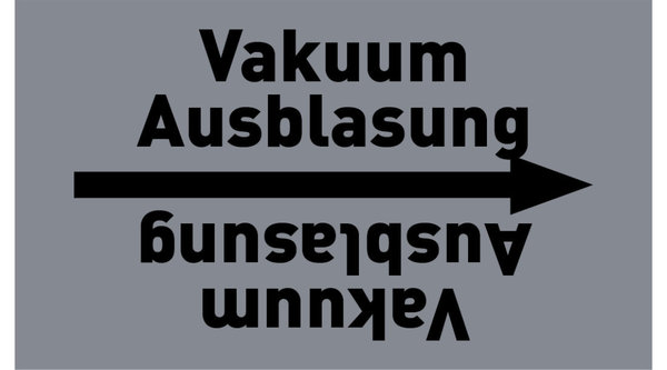 Kennzeichnungsband Vakuum Ausblasung grau/schwarz ab Ø 50 mm 33 m/Rolle