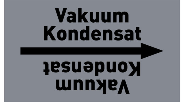 Kennzeichnungsband Vakuum Kondensat grau/schwarz ab Ø 50 mm 33 m/Rolle