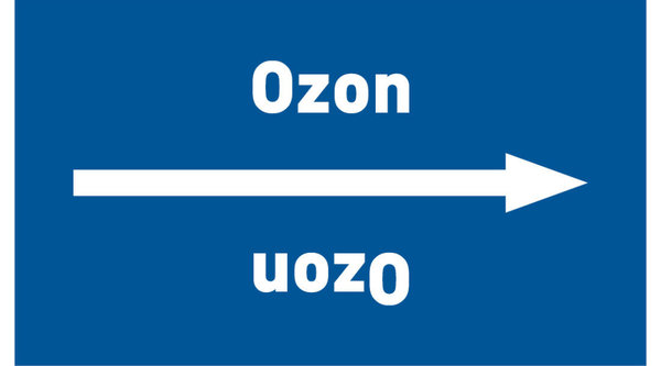 Kennzeichnungsband Ozon blau/weiß ab Ø 50 mm 33 m/Rolle