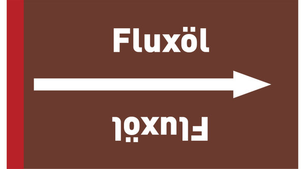 Kennzeichnungsband Fluxöl braun/weiß ab Ø 50 mm 33 m/Rolle