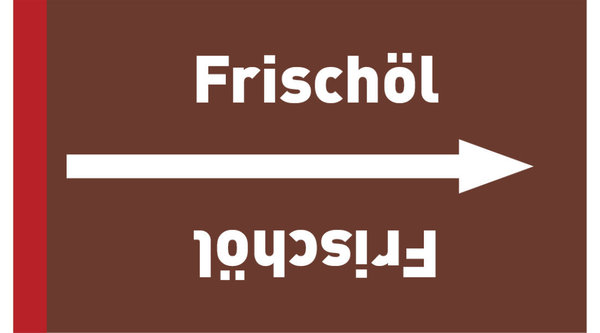 Kennzeichnungsband Frischöl braun/weiß ab Ø 50 mm 33 m/Rolle