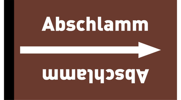 Kennzeichnungsband Abschlamm braun/weiß ab Ø 50 mm 33 m/Rolle