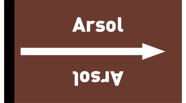 Kennzeichnungsband Arsol braun/weiß ab Ø 50 mm 33 m/Rolle