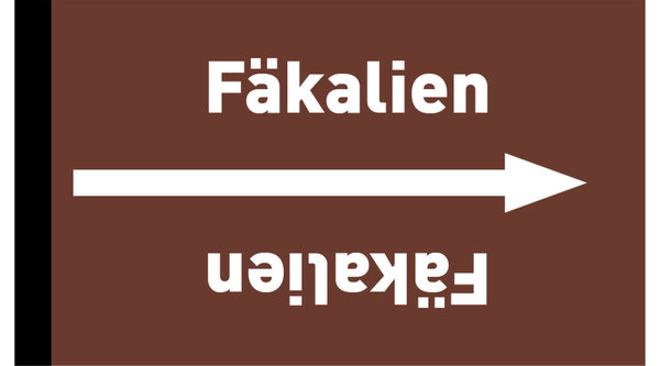 Kennzeichnungsband Fäkalien braun/weiß ab Ø 50 mm 33 m/Rolle