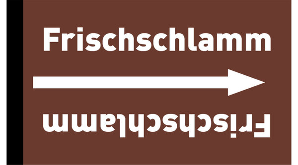 Kennzeichnungsband Frischschlamm braun/weiß ab Ø 50 mm 33 m/Rolle