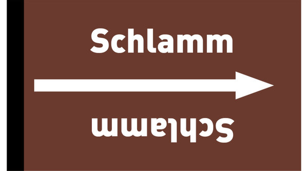 Kennzeichnungsband Schlamm braun/weiß ab Ø 50 mm 33 m/Rolle