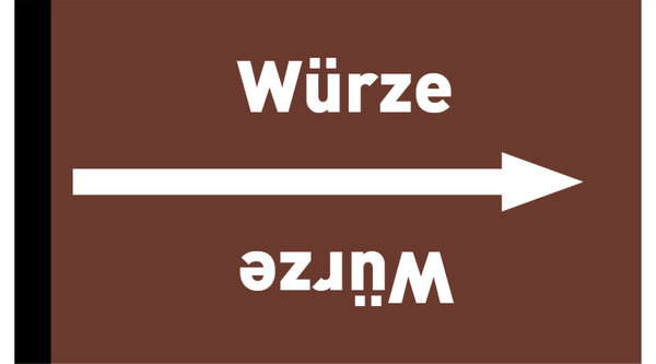 Kennzeichnungsband Würze braun/weiß ab Ø 50 mm 33 m/Rolle