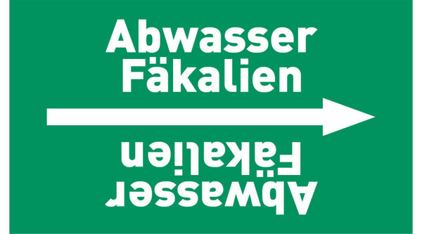 Kennzeichnungsband Abwasser Fäkalien grün/weiß ab Ø 50 mm 33 m/Rolle