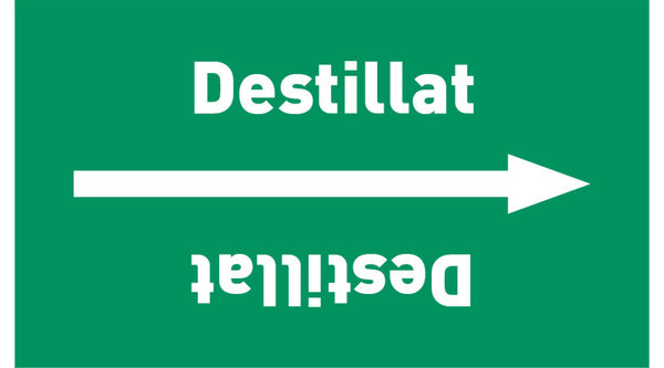 Kennzeichnungsband Destillat grün/weiß ab Ø 50 mm 33 m/Rolle