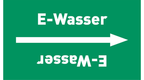 Kennzeichnungsband E-Wasser grün/weiß ab Ø 50 mm 33 m/Rolle