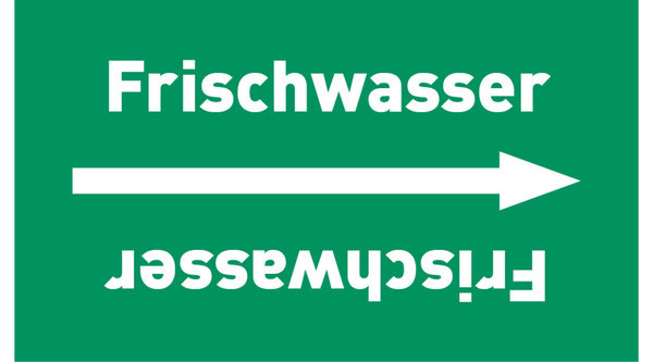 Kennzeichnungsband Frischwasser grün/weiß ab Ø 50 mm 33 m/Rolle