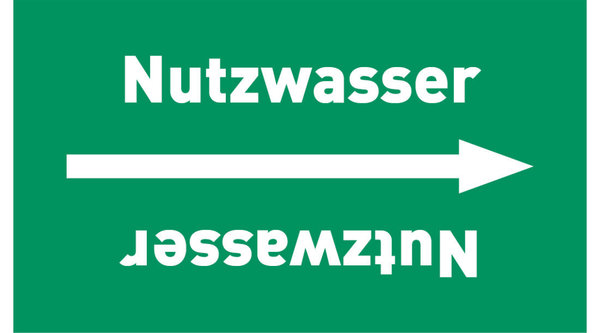 Kennzeichnungsband Nutzwasser grün/weiß ab Ø 50 mm 33 m/Rolle