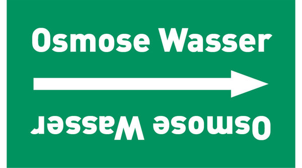 Kennzeichnungsband Osmose Wasser grün/weiß ab Ø 50 mm 33 m/Rolle