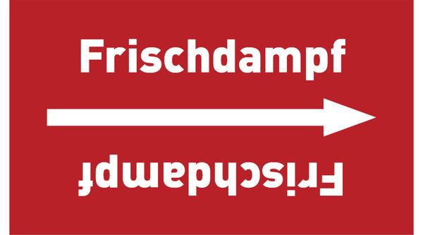 Kennzeichnungsband Frischdampf rot/weiß ab Ø 50 mm 33 m/Rolle