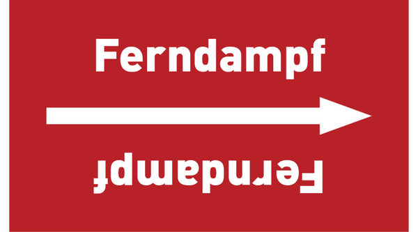 Kennzeichnungsband Ferndampf rot/weiß ab Ø 50 mm 33 m/Rolle