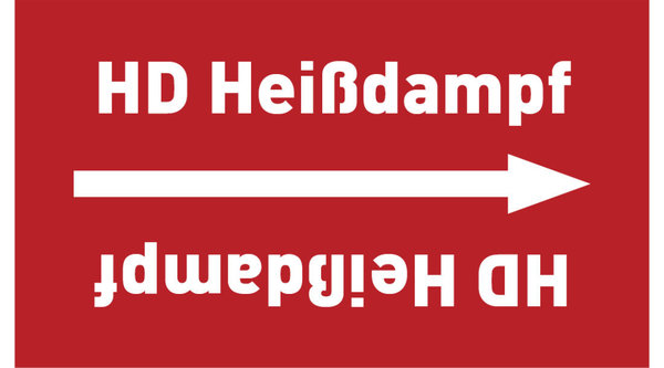 Kennzeichnungsband HD Heißdampf rot/weiß ab Ø 50 mm 33 m/Rolle