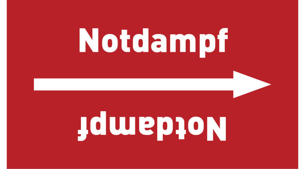 Kennzeichnungsband Notdampf rot/weiß ab Ø 50 mm 33 m/Rolle