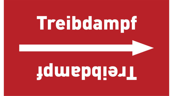 Kennzeichnungsband Treibdampf rot/weiß ab Ø 50 mm 33 m/Rolle