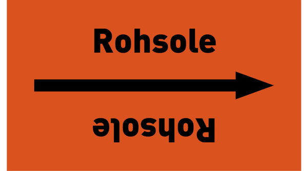 Kennzeichnungsband Rohsole orange/schwarz ab Ø 50 mm 33 m/Rolle