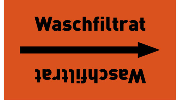 Kennzeichnungsband Waschfiltrat orange/schwarz ab Ø 50 mm 33 m/Rolle