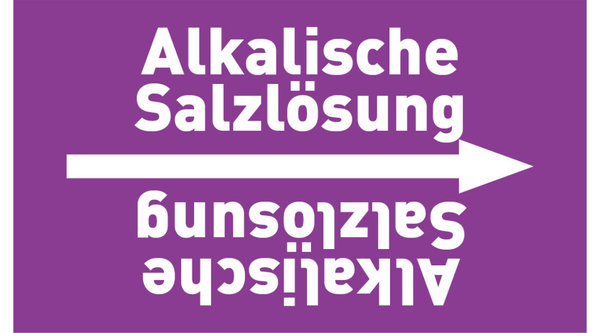 Kennzeichnungsband Alkalische Salzlösung violett/weiß ab Ø 50 mm 33 m/Rolle