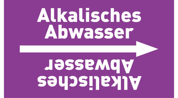 Kennzeichnungsband Alkalisches Abwasser violett/weiß ab Ø 50 mm 33 m/Rolle