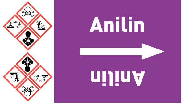 Kennzeichnungsband Anilin violett/weiß ab Ø 50 mm 33 m/Rolle