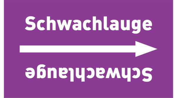 Kennzeichnungsband Schwachlauge violett/weiß ab Ø 50 mm 33 m/Rolle