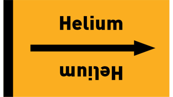 Kennzeichnungsband Helium gelb/schwarz bis Ø 50 mm 33 m/Rolle