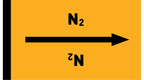 Kennzeichnungsband N2 gelb/schwarz bis Ø 50 mm 33 m/Rolle