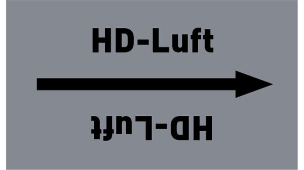 Kennzeichnungsband HD-Luft grau/schwarz bis Ø 50 mm 33 m/Rolle