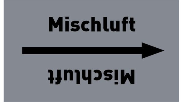 Kennzeichnungsband Mischluft grau/schwarz bis Ø 50 mm 33 m/Rolle