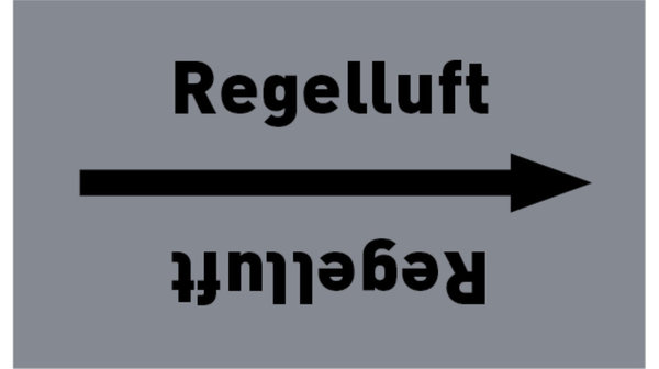 Kennzeichnungsband Regelluft grau/schwarz bis Ø 50 mm 33 m/Rolle