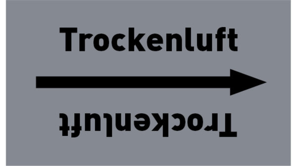 Kennzeichnungsband Trockenluft grau/schwarz bis Ø 50 mm 33 m/Rolle