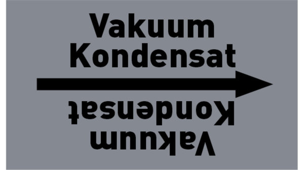 Kennzeichnungsband Vakuum Kondensat grau/schwarz bis Ø 50 mm 33 m/Rolle