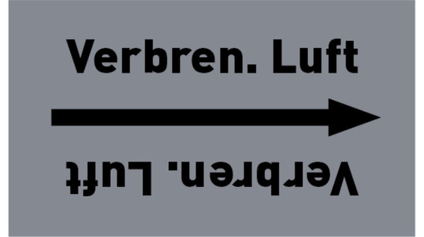 Kennzeichnungsband Verbren. Luft grau/schwarz bis Ø 50 mm 33 m/Rolle